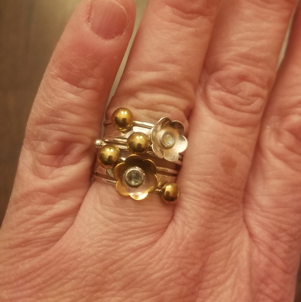 Floral Stack Ring - image 4